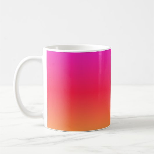 Roze naar Oranje Moderne Gradiënt Koffiemok (Links)