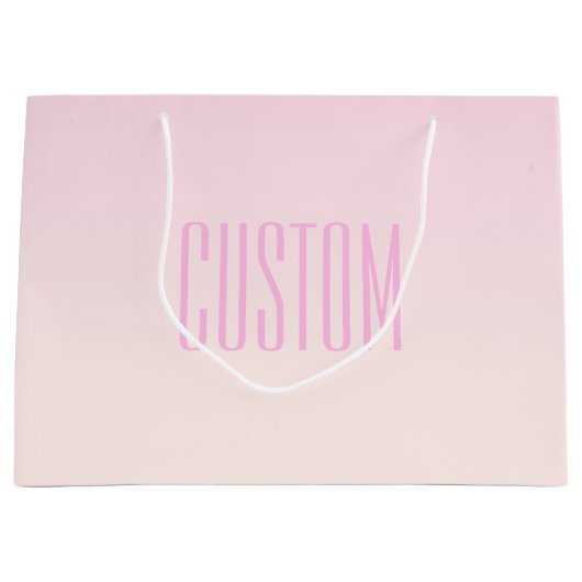 Roze naar Perzik Zonsondergang Ombre met Aanpasbar Groot Cadeauzakje (Voorkant)