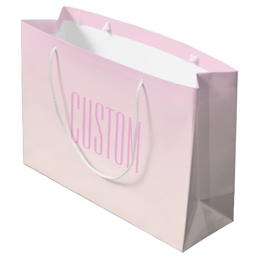 Roze naar Perzik Zonsondergang Ombre met Aanpasbar Groot Cadeauzakje (Achterkant Gekanteld)