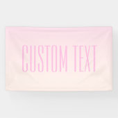 Roze naar Perzik Zonsondergang Ombre met Aanpasbar Spandoek (Horizontaal)