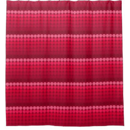 Roze naar rode mid century mod stippen cirkels douchegordijn