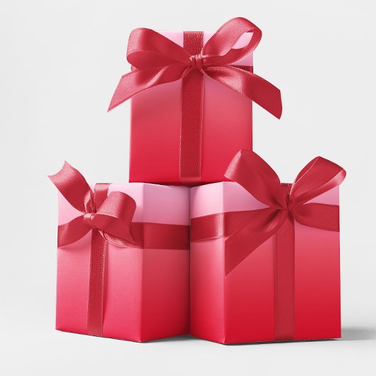 Roze naar Rode Ombre Cadeaupapier