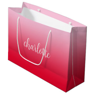 Roze naar Rode Ombre Groot Cadeauzakje