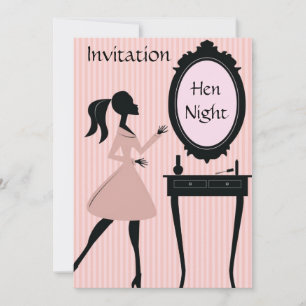 Roze nacht uitnodiging