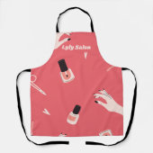 Roze Nagellak Fles Manicurist Professional Schort (Voorkant)