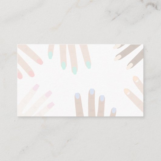 Roze nagellak | loyaliteit | Schoonheidsproducten Klantenkaartje (Achterkant)