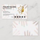 Roze nagellak | loyaliteit | Schoonheidsproducten Klantenkaartje (Voorkant / Achterkant)