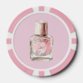 Roze nagellak poker chips (Voorkant)