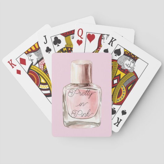 Roze nagellak pokerkaarten (Achterkant)
