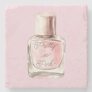 Roze nagellak stenen onderzetter