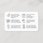 Roze nagels Aftercare Card Visitekaartje (Achterkant)