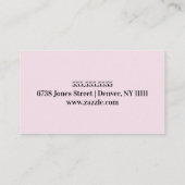 Roze Nail Artiest Beloon Loyaliteit Harten Visitekaartje (Achterkant)