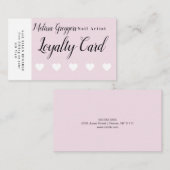 Roze Nail Artiest Reward Loyalty Visitekaartje (Voorkant / Achterkant)