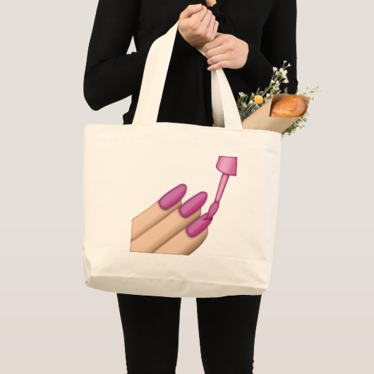 Roze Nail Pools - Emoji Grote Tote Bag (Voorkant (product))