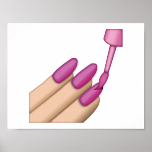 Roze Nail Pools - Emoji Poster