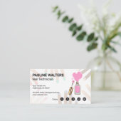 Roze Nail Pools | Loyalty-kaarten Klantenkaartje (Staand voorkant)