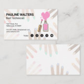 Roze Nail Pools | Loyalty-kaarten Klantenkaartje (Voorkant / Achterkant)