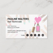 Roze Nail Pools | Loyalty-kaarten Klantenkaartje (Voorkant)