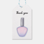 Roze Nail Poolse fles Cadeaulabel (Voorkant)