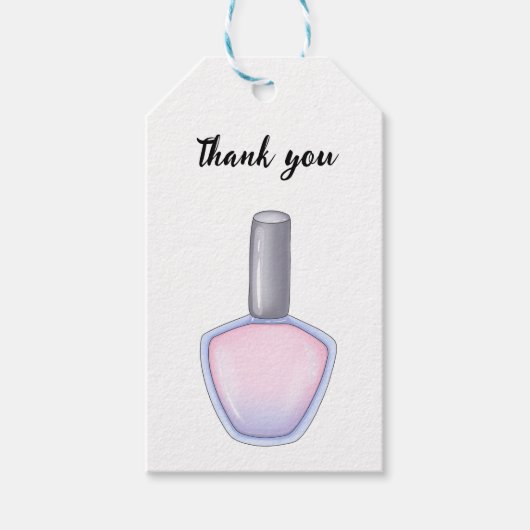Roze Nail Poolse fles Cadeaulabel (Voorkant)