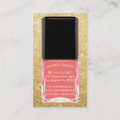 Roze Nail Poolse fles Visitekaartje (Achterkant)