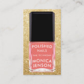Roze Nail Poolse fles Visitekaartje (Voorkant)