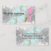 Roze Nail Poolse hartkunst | Bokeh Visitekaartje (Voorkant / Achterkant)