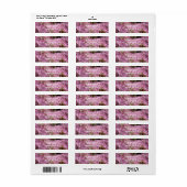 Roze najaarsbloemen Multiplied Address Etiket (Full Sheet)