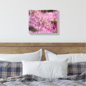 Roze najaarsbloemen sluiten dicht canvas afdruk (Insitu (Slaapkamer))