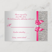 Roze namaak bontte kraag en diamanten RSVP (Achterkant)