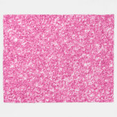 Roze namaak glitters fleece deken (Voorkant (Horizontaal))