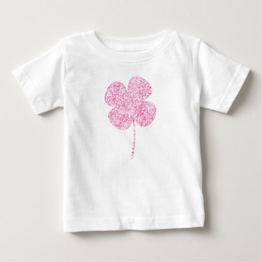 Roze namaak glittershamrock (Voorkant)
