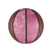 Roze namaak krokodil dier basketbal (Verticaal)