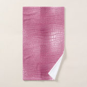 Roze namaak krokodilendierenprint bad handdoek (Handdoek)
