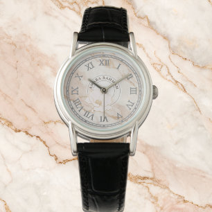 Roze namaak marmeren horloge voor vrouwen - Met bl