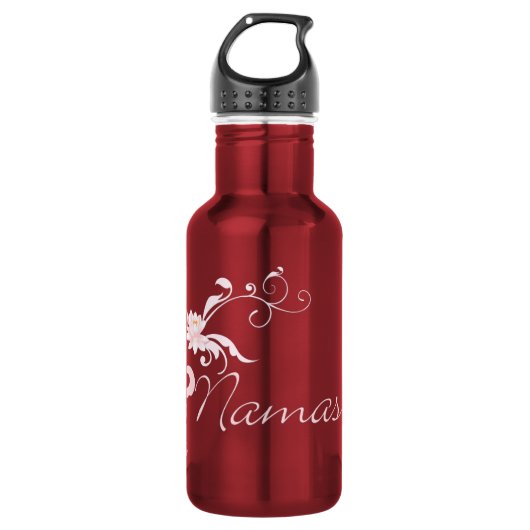 Roze Namaste met rollen en zwanen Waterfles (Voorkant)