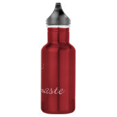 Roze Namaste met rollen en zwanen Waterfles (Rechts)