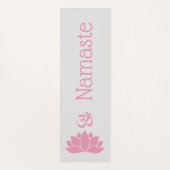 Roze Namaste Om Lotus Flower Zen Yoga Mat (Voorkant)