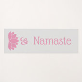 Roze Namaste Om Lotus Flower Zen Yoga Mat (Voorkant (horizontaal))