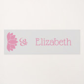 Roze Namaste Om Lotus Flower Zen Yoga Mat (Achterkant (horizontaal))