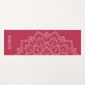 Roze Namaste Yoga Mat met Mandala (Voorkant (horizontaal))