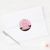 Roze Namen Trouwtaart Bruiloft Sticker (Envelop)