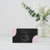 Roze Nanny Babysitters, Kinderarts Visitekaartje (Staand voorkant)