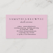 Roze Nanny Babysitters, Kinderarts Visitekaartje (Achterkant)