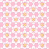 Roze narcis veer cadeaupapier