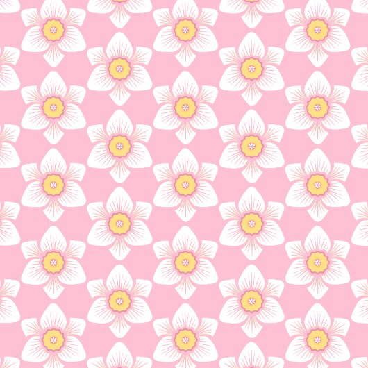 Roze narcis veer cadeaupapier