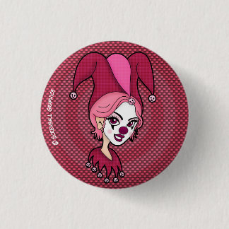 Roze Narrenknoop (Klein) Ronde Button 3,2 Cm