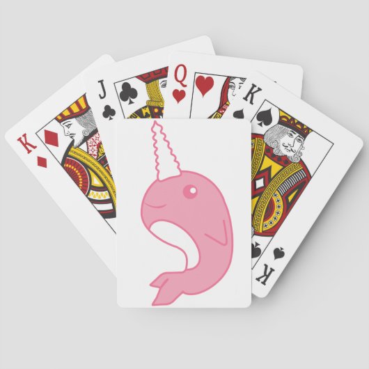 Roze Narwhal Pokerkaarten (Achterkant)
