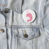 Roze Narwhal Ronde Button 5,7 Cm (In situ)