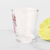 Roze Nashville Disco Bachelorette Custom Bride Shot Glas (Rechts)